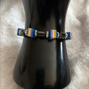 Colorful hematite barrel Beaded Bracelet